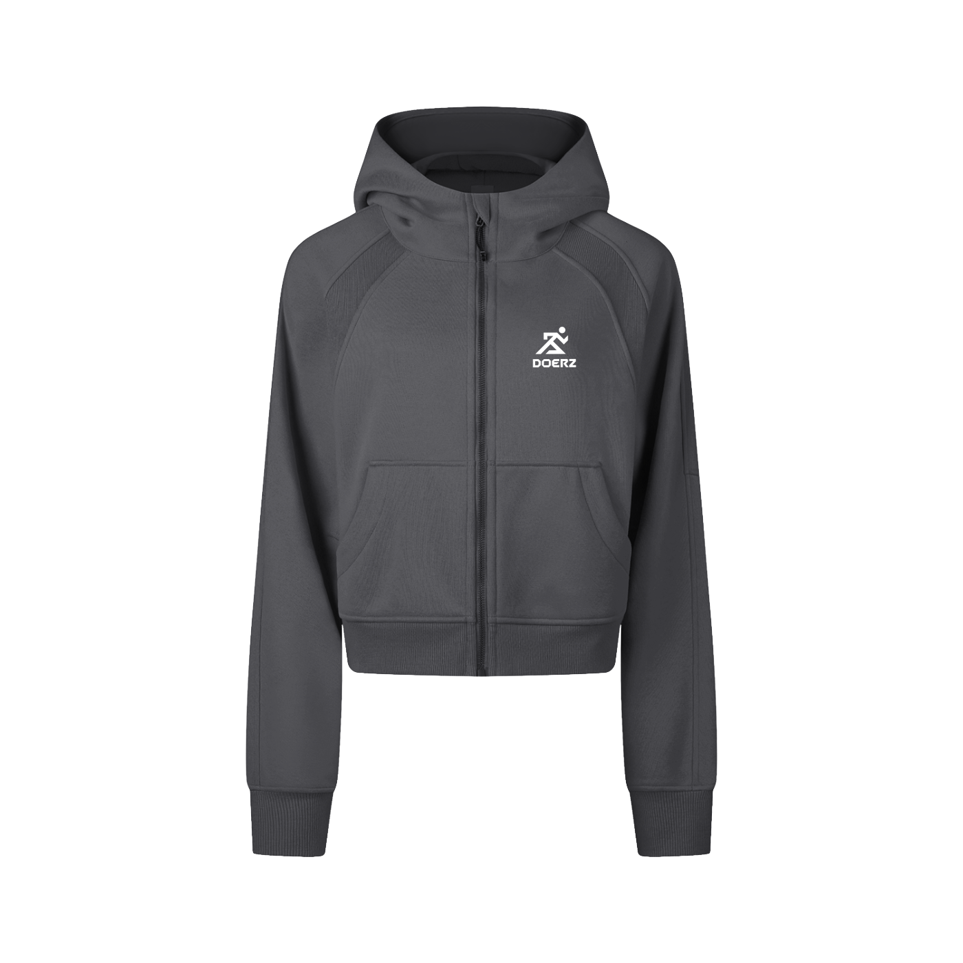Cropped Zip-Through Hoodie
