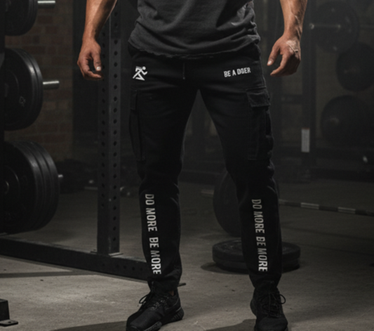 Cotton Elastic-Waist Cargo Pants