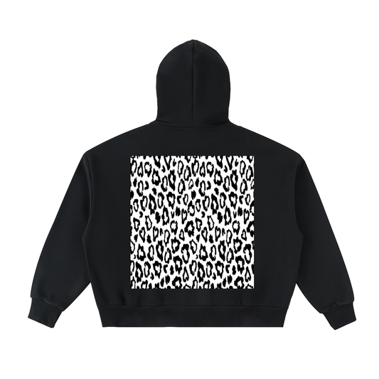 Fleeced Full-Zip Boxy Hoodie