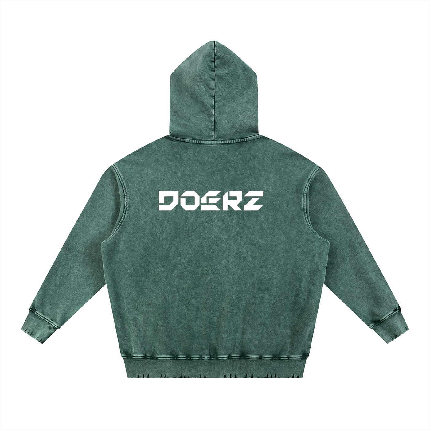 Snow Wash Hand-Frayed Heavyweight Hoodie