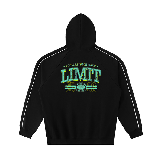 Contrast Piping Raglan Hoodie