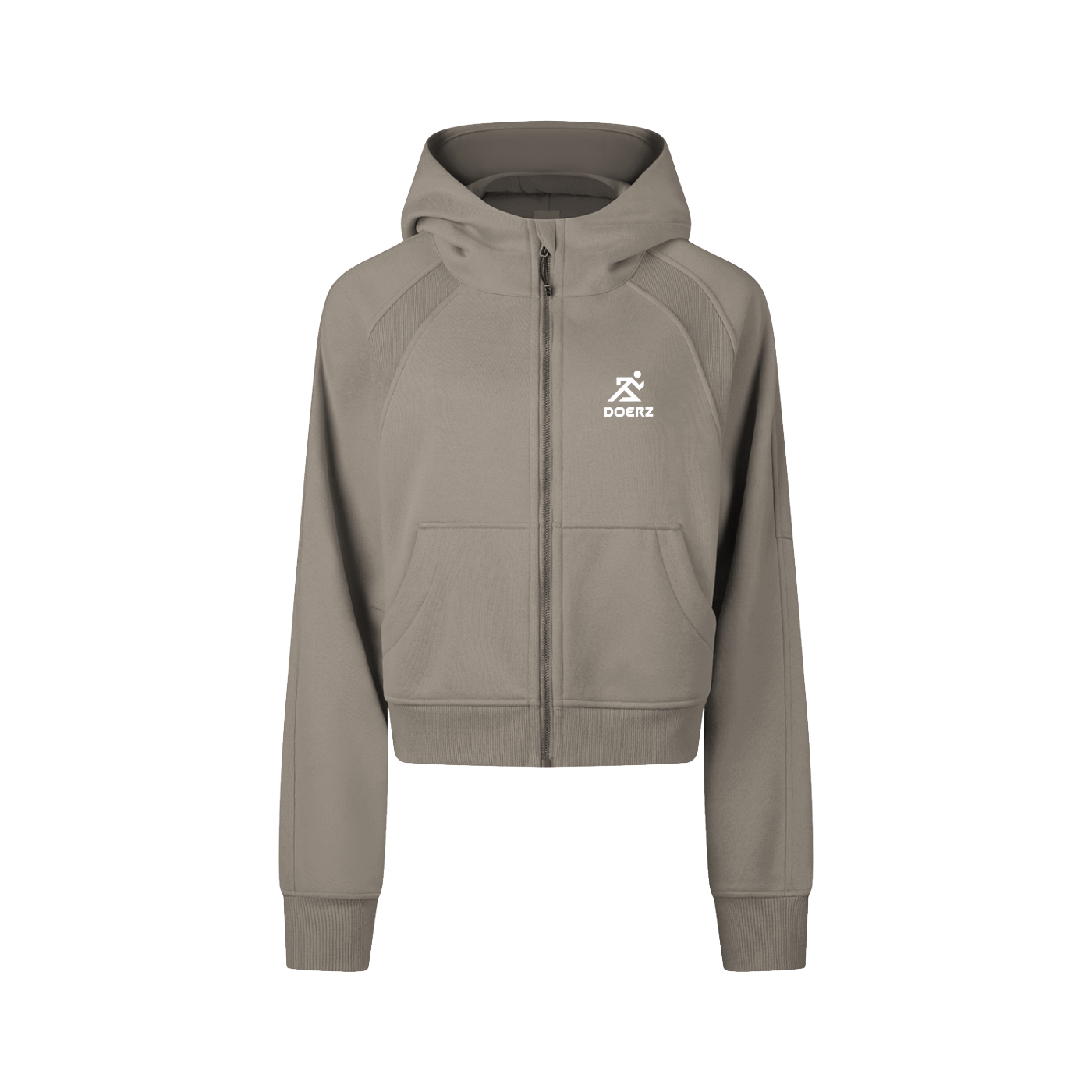 Cropped Zip-Through Hoodie