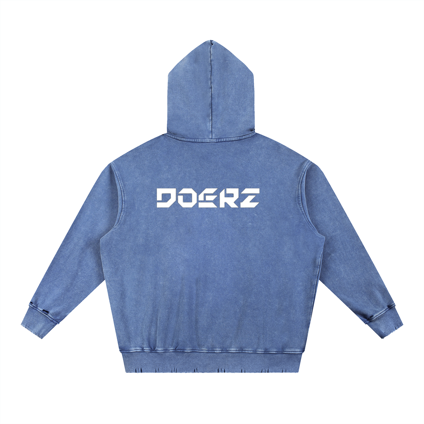 Snow Wash Hand-Frayed Heavyweight  Hoodie