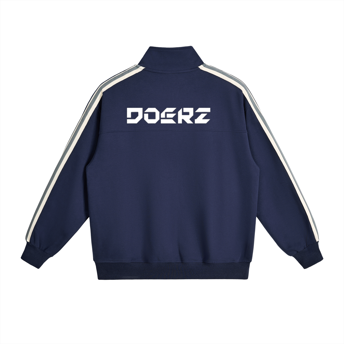 Contrast Side-Stripe Stand Collar  Jacket