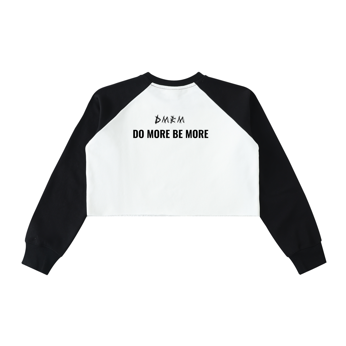 Raw-Hem Color-Block Raglan Crop Sweatshirt