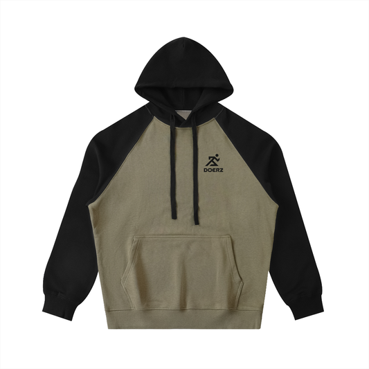 Color-Block Raglan Sleeve Hoodie