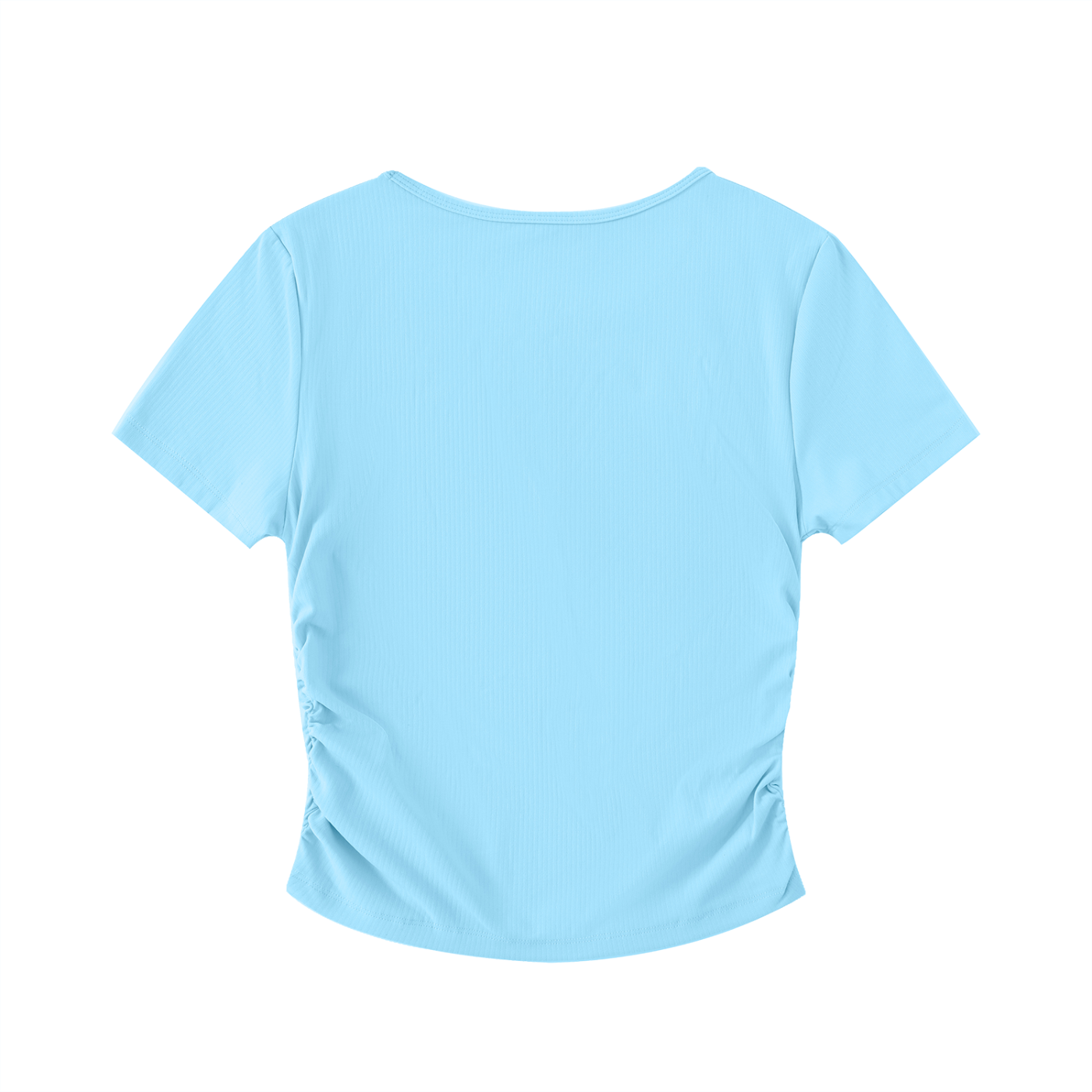 Woman Ruched Bodycon Crop Top