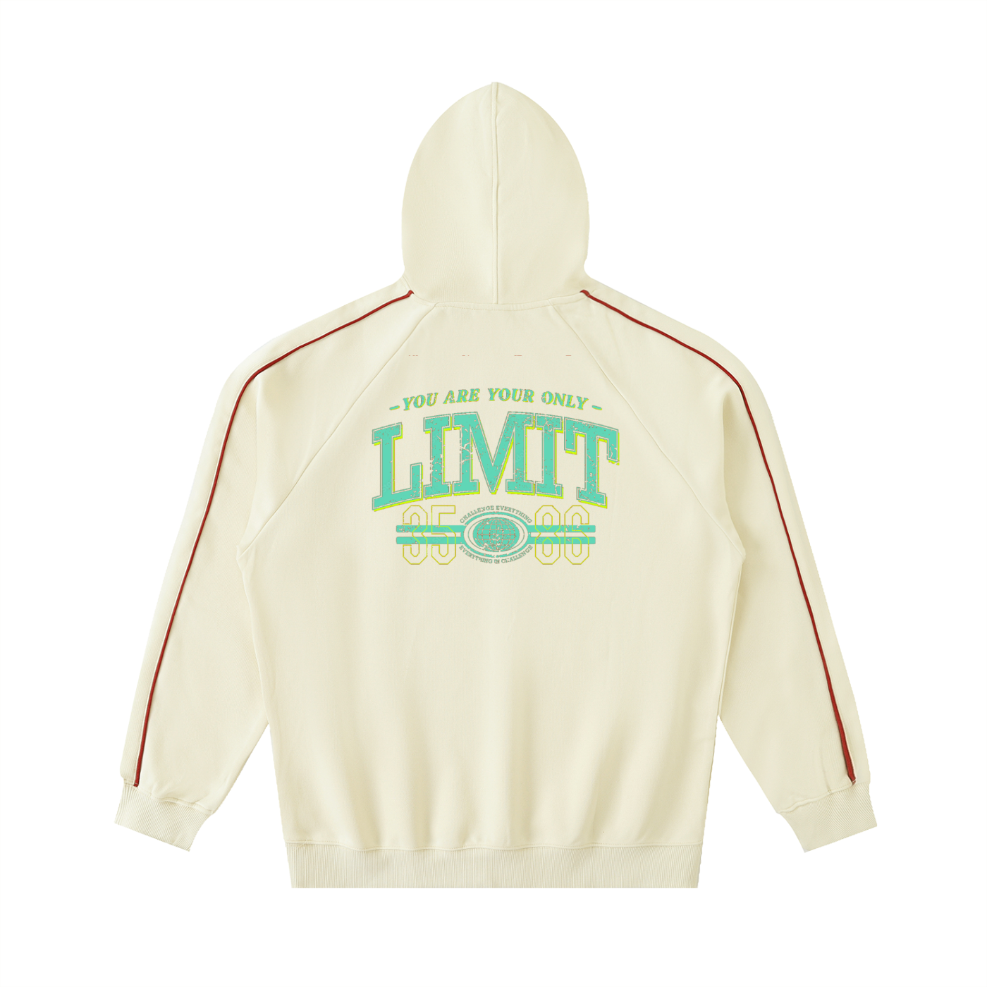 Contrast Piping Raglan Hoodie