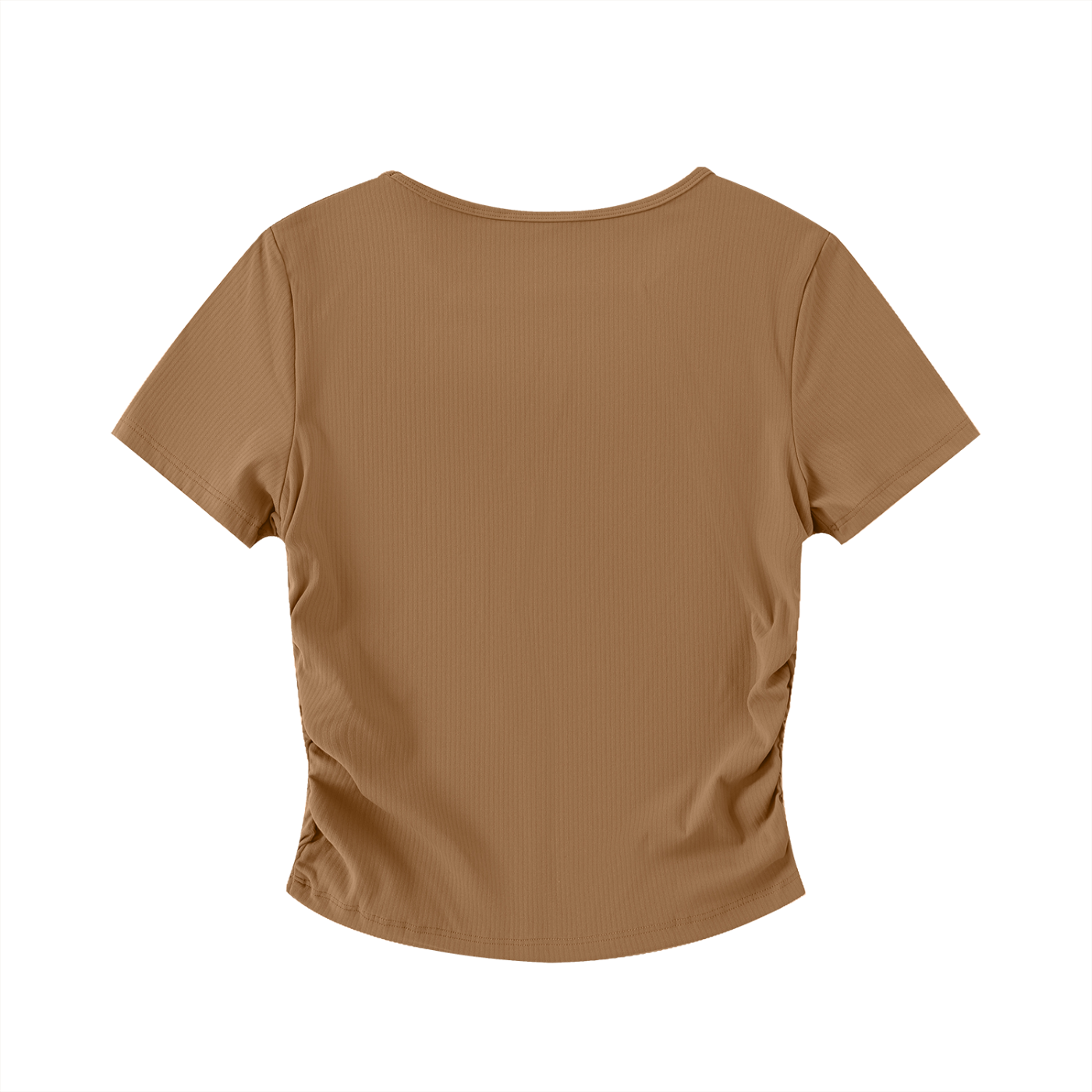 Woman Ruched Bodycon Crop Top