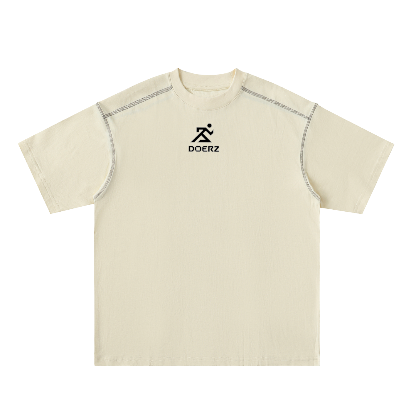 Oversized Contrast-Stitched Cotton Tee