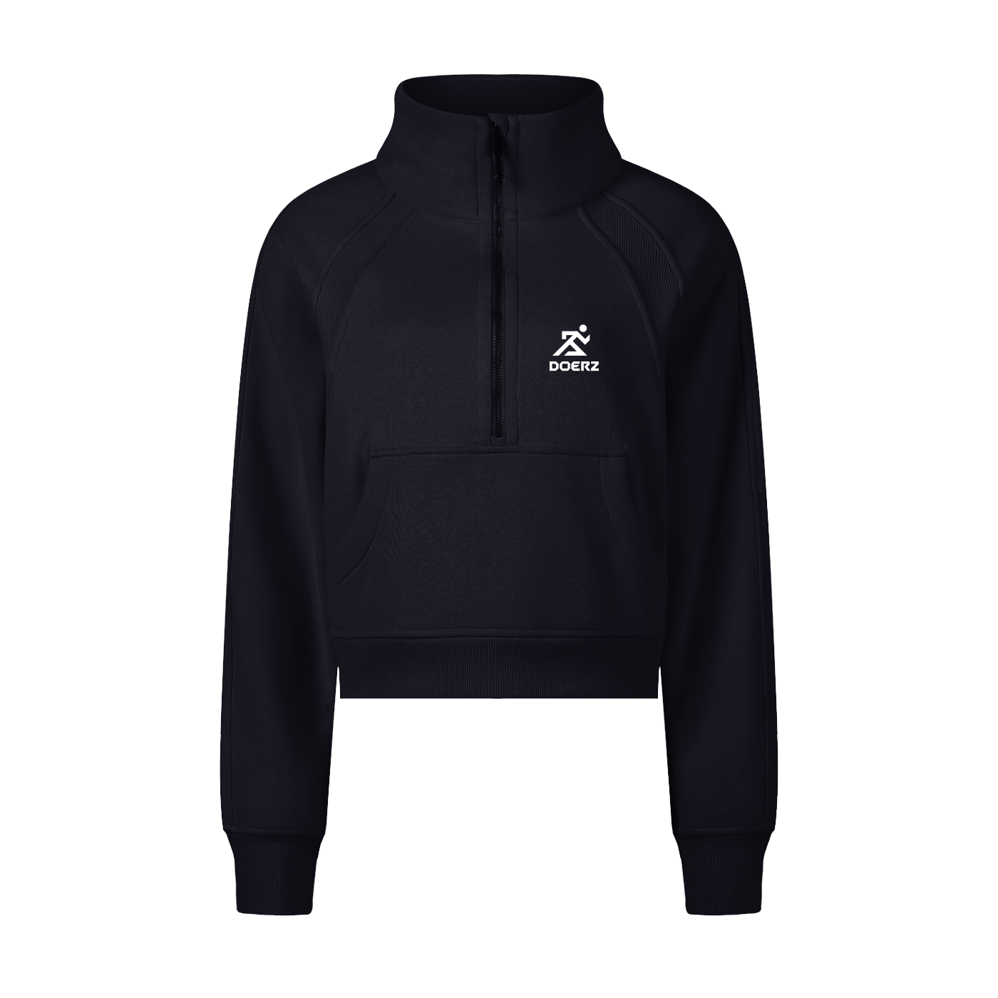 Woman Cropped Half-Zip Sweatshirt