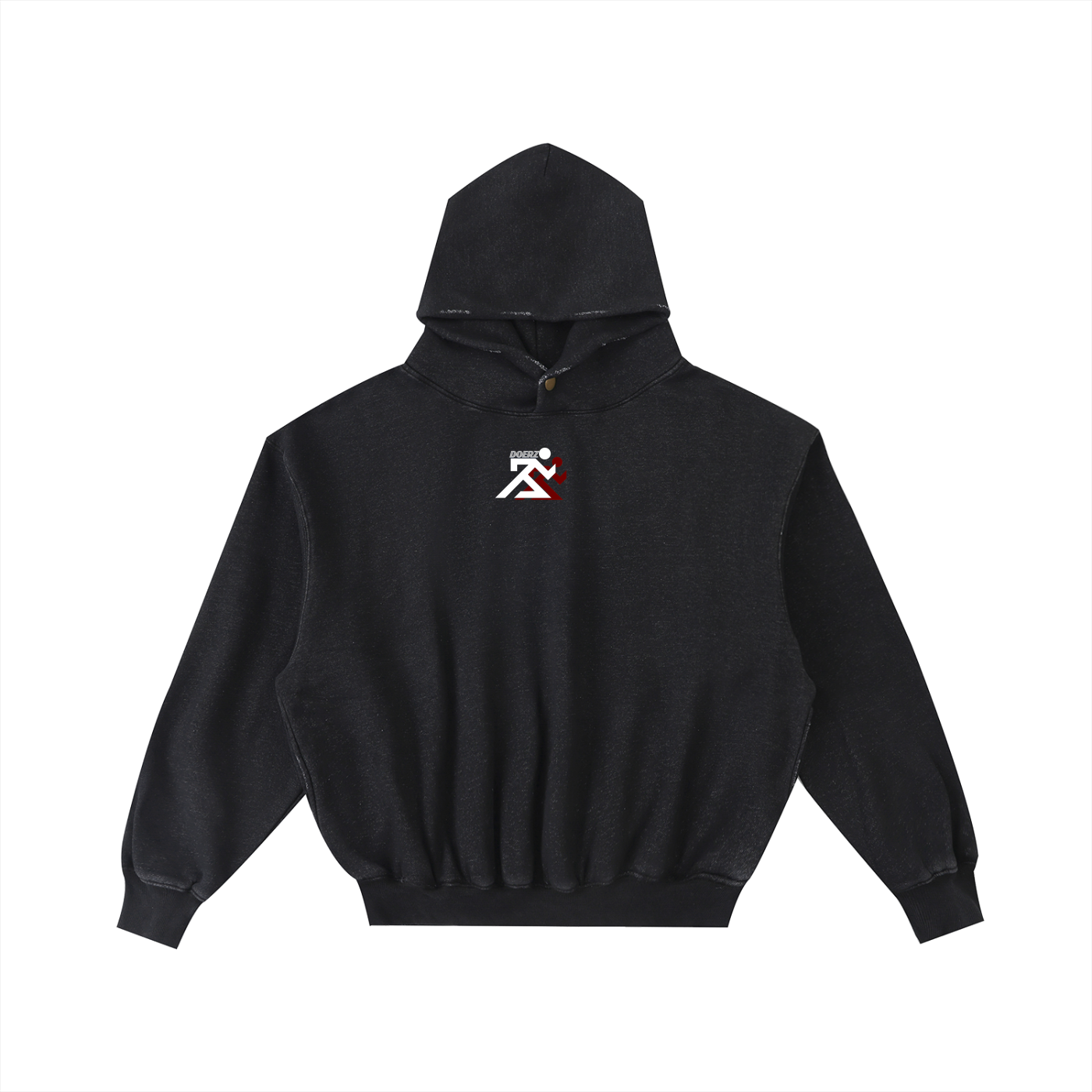 Frayed Enzyme Washed Fleece Hoodie