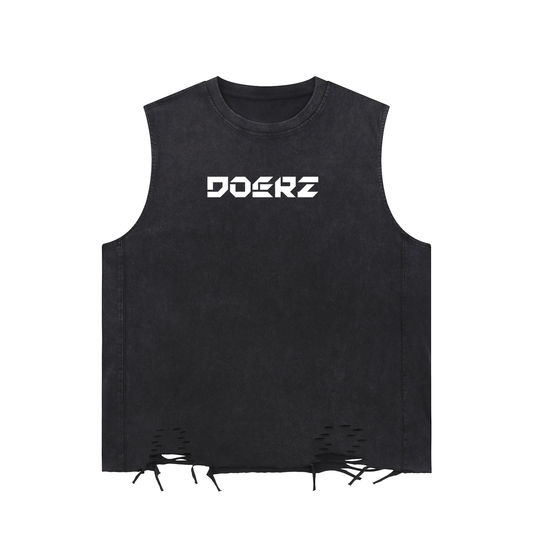 Snow Washed Raw-Hem Tank Top