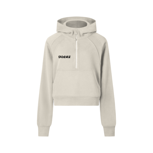 Cropped Half-Zip Hoodie