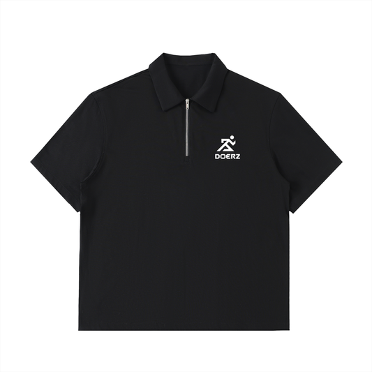 Half-Zip Cotton Polo Shirt
