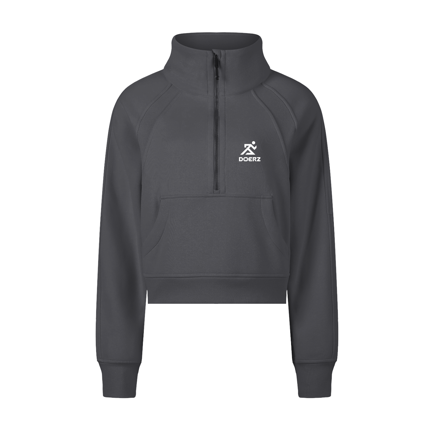 Woman Cropped Half-Zip Sweatshirt