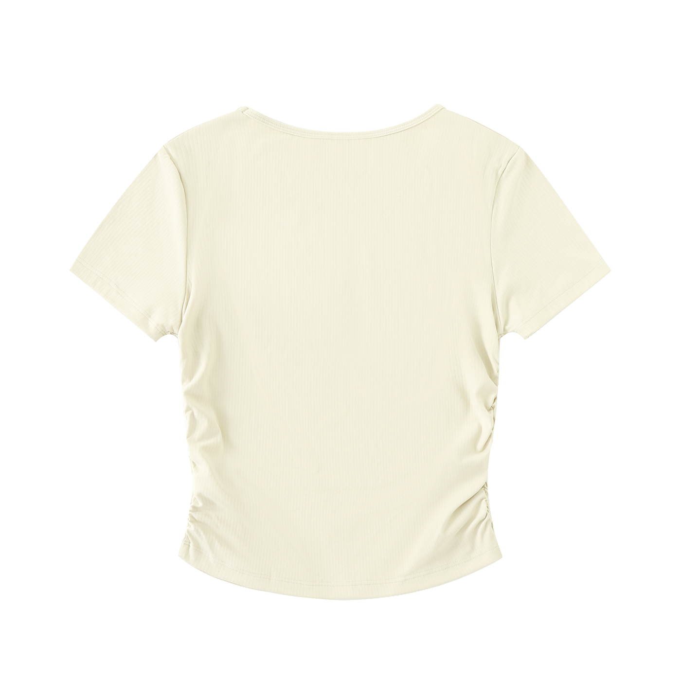 Woman Ruched Bodycon Crop Top
