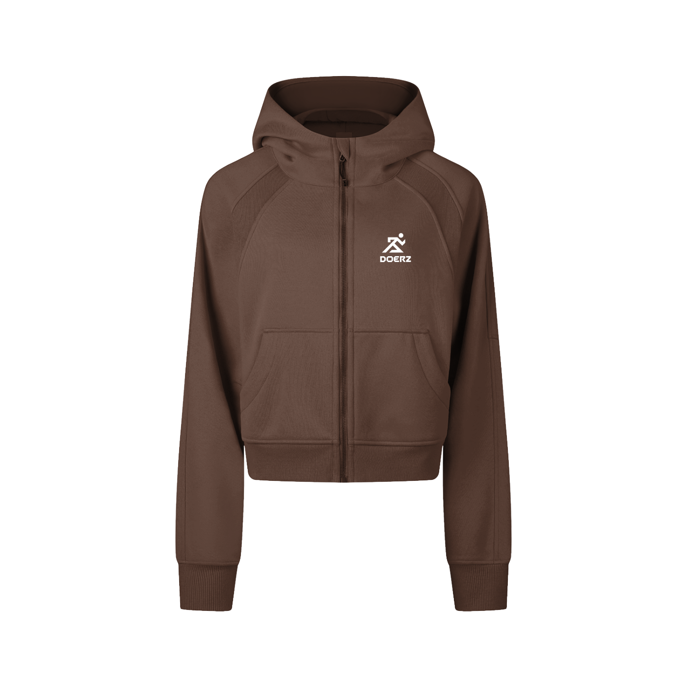 Cropped Zip-Through Hoodie