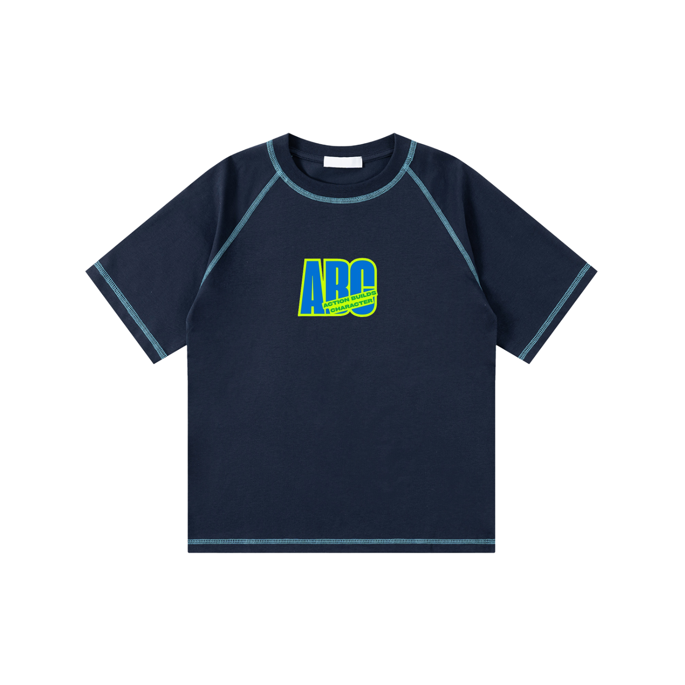 Loose Contrast-Stitched Kids' T-Shirt