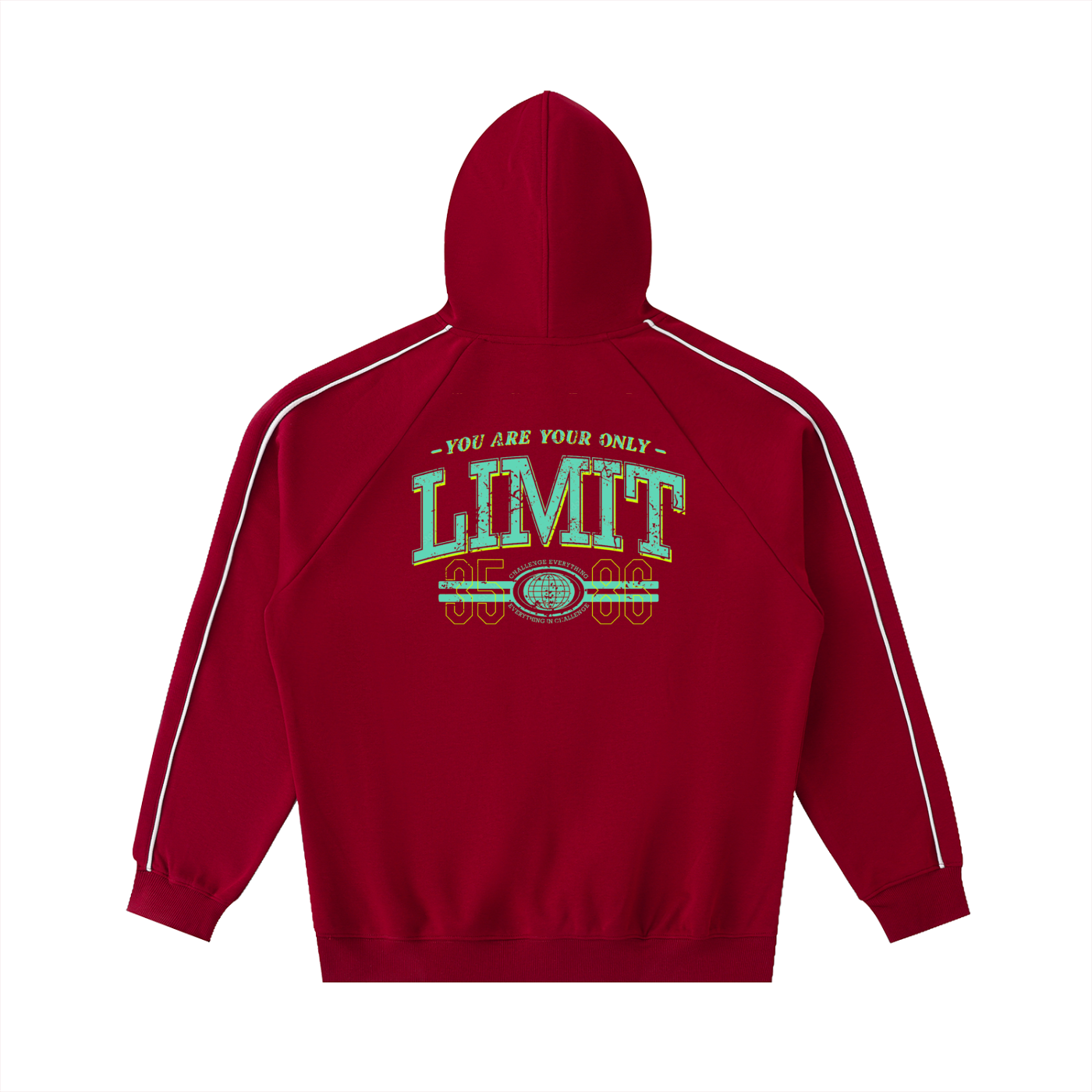 Contrast Piping Raglan Hoodie