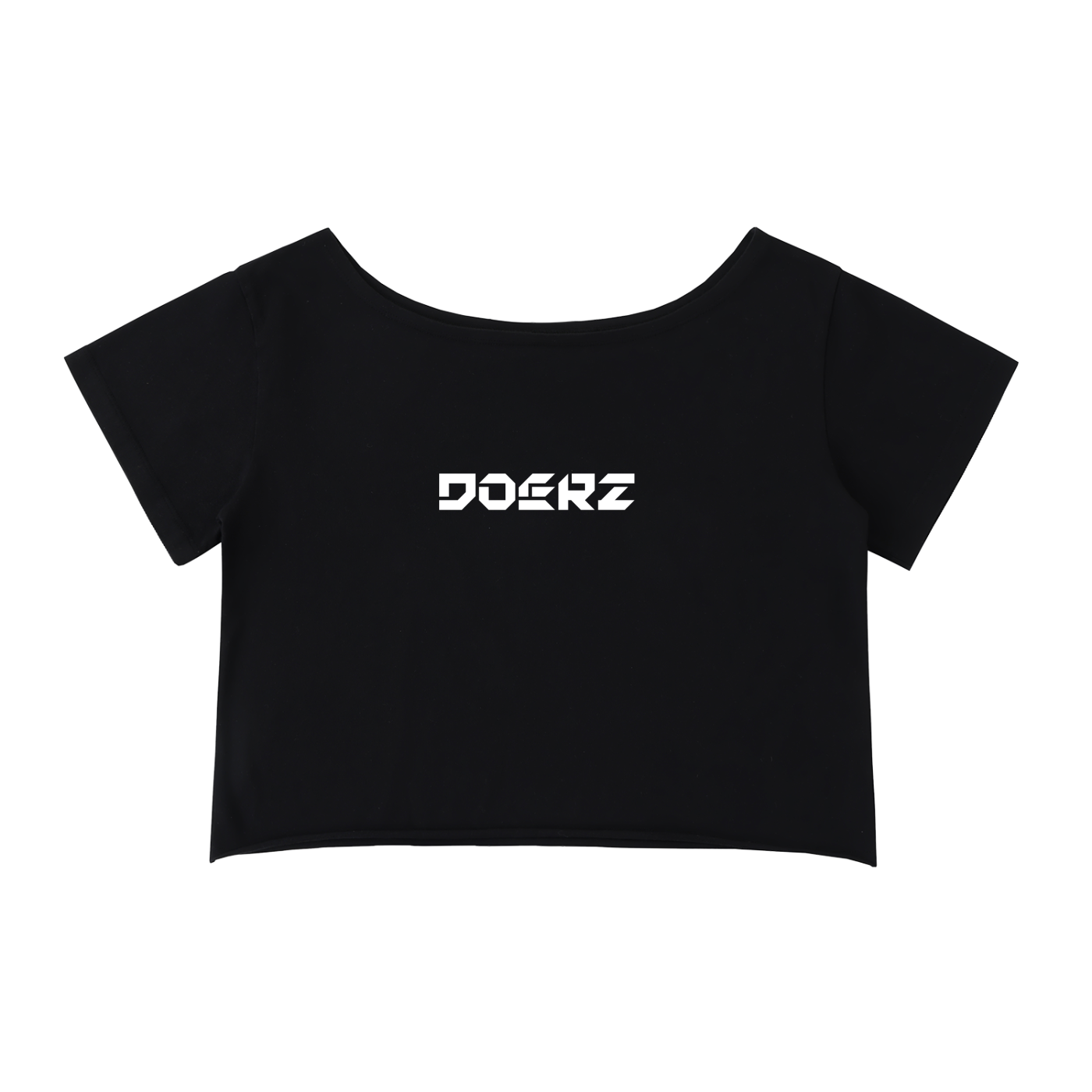 Off-Shoulder Rolled Hem Cotton T-Shirt