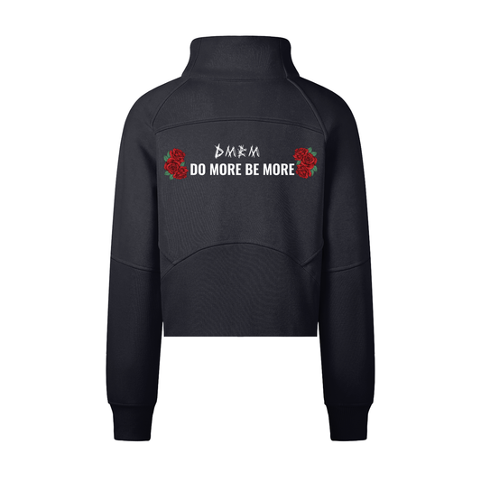 Woman Cropped Half-Zip Sweatshirt