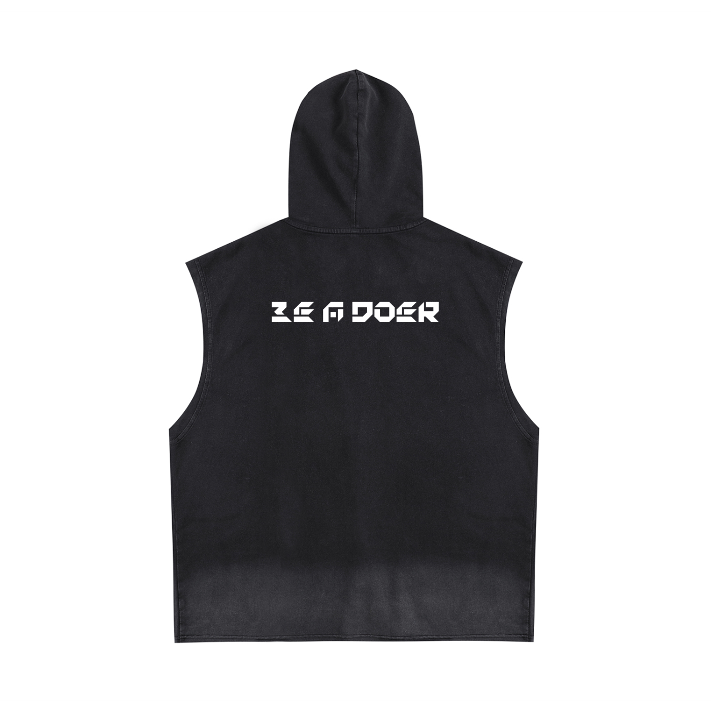Vintage Washed Zip-Up Hooded Tank Top