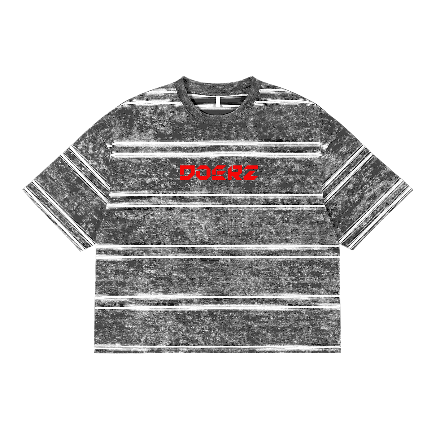 Snow Washed Striped Boxy T-Shirt