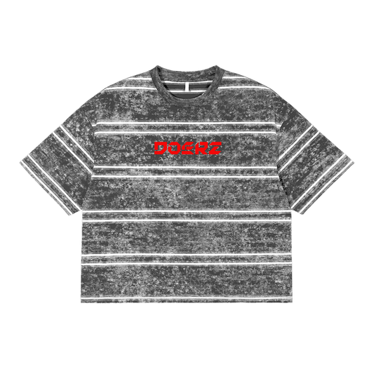 Snow Washed Striped Boxy T-Shirt
