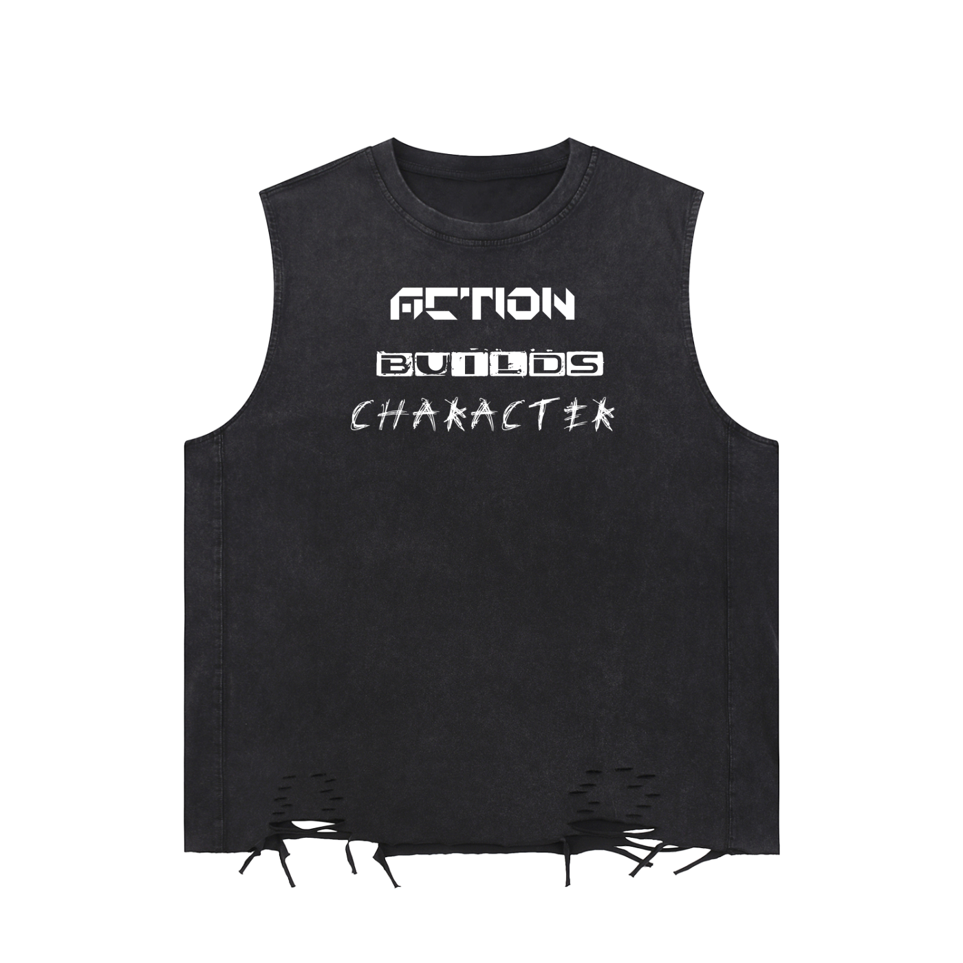 Snow Washed Raw-Hem Tank Top