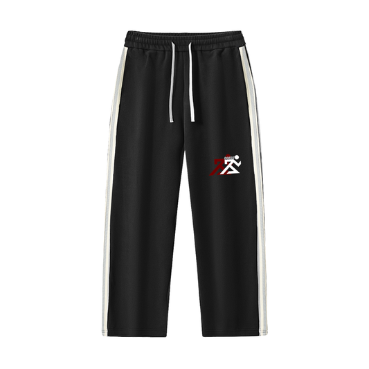 Contrast Side-Stripe Straight-Leg  Pants