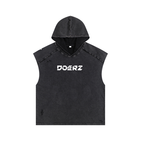 Snow Washed Hooded Tank Top