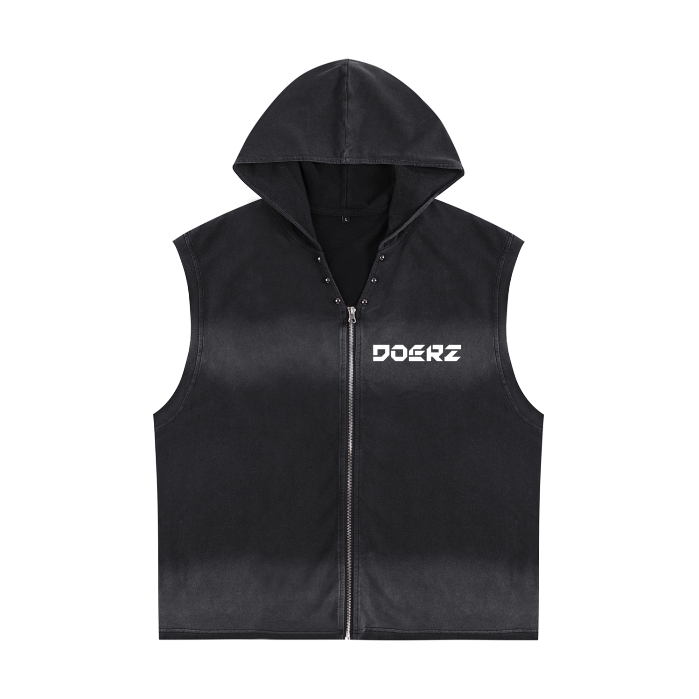 Vintage Washed Zip-Up Hooded Tank Top