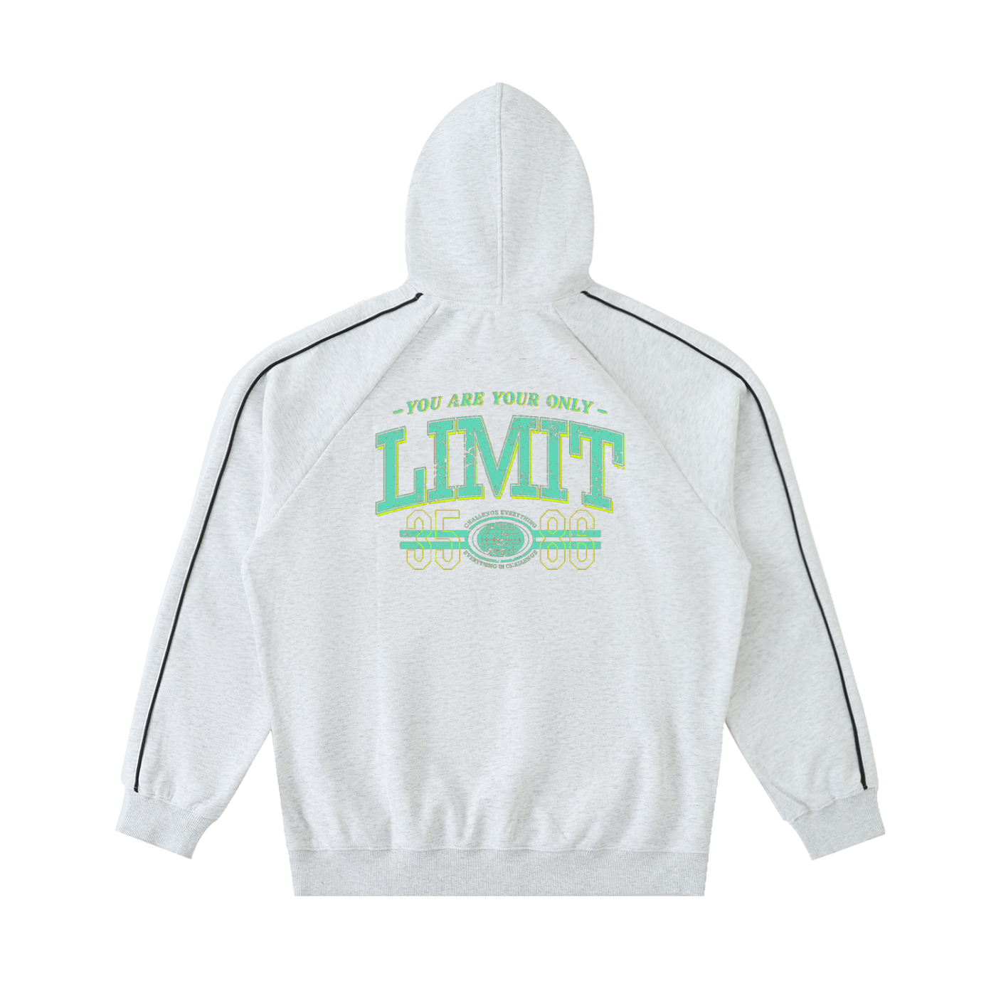 Contrast Piping Raglan Hoodie