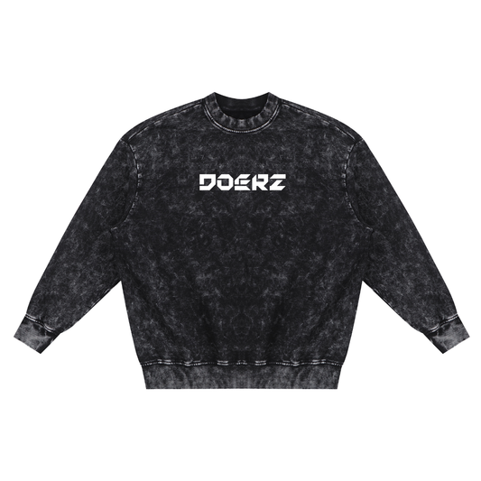 Snow Washed Hand-Frayed Sweatshirt