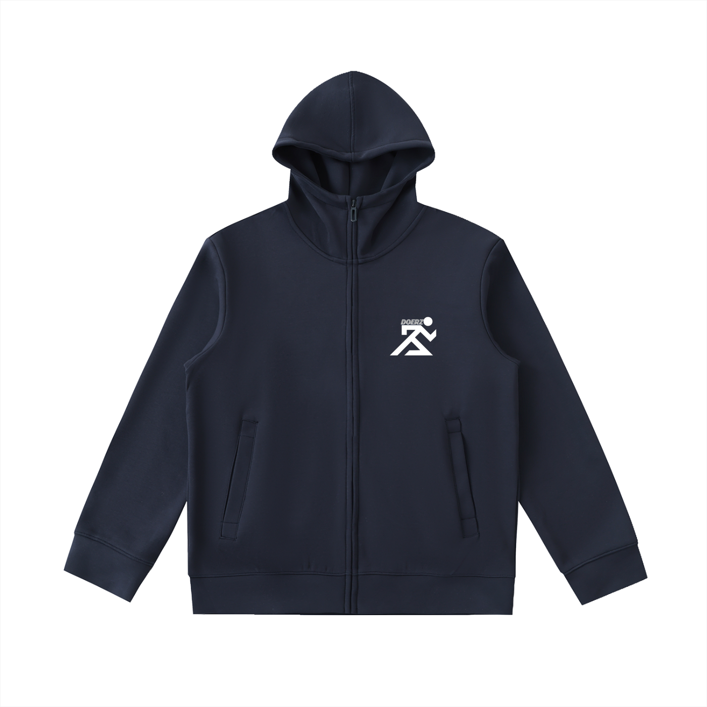 Essential Heavyweight High Neck  Zip-Up Hoodie