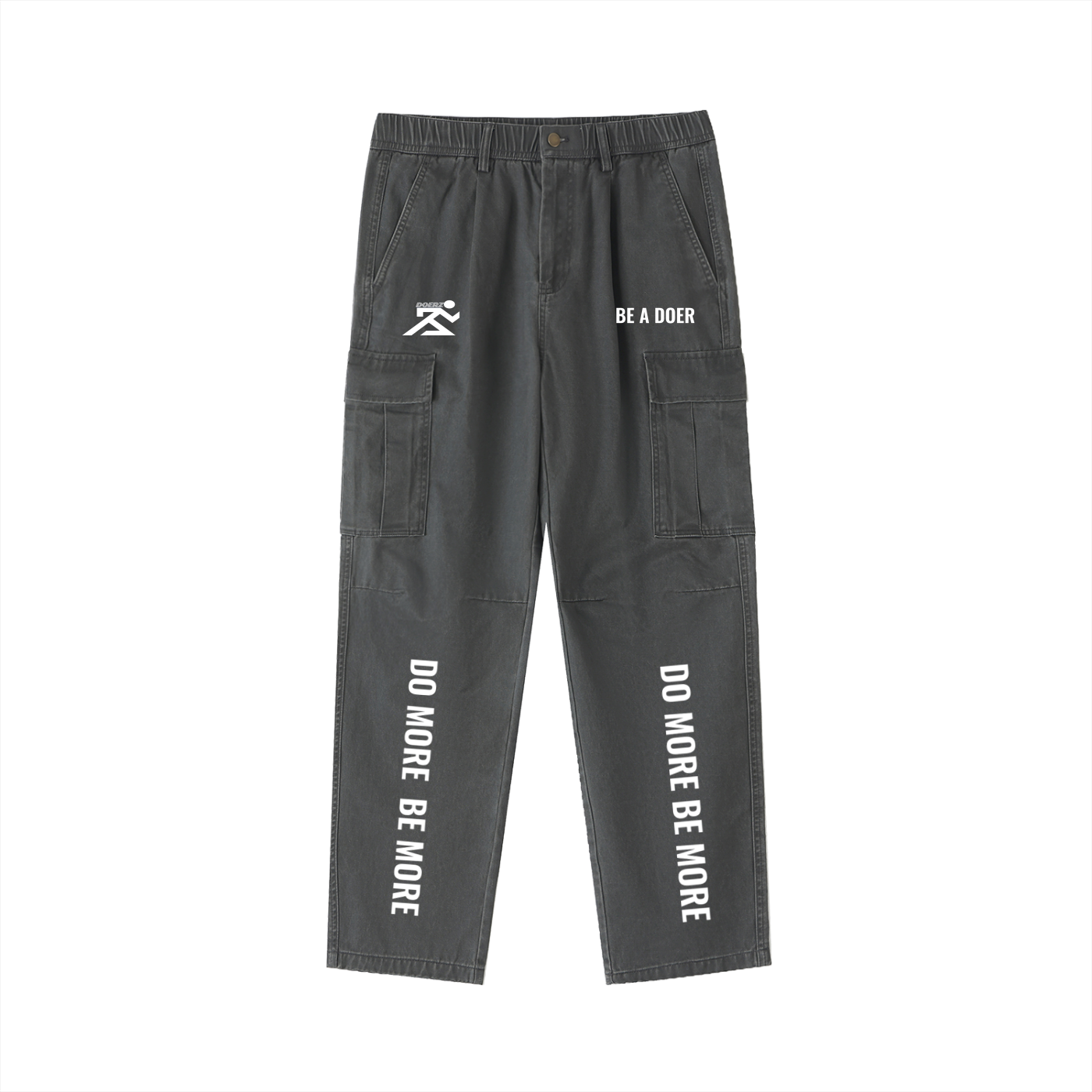 Cotton Elastic-Waist Cargo Pants