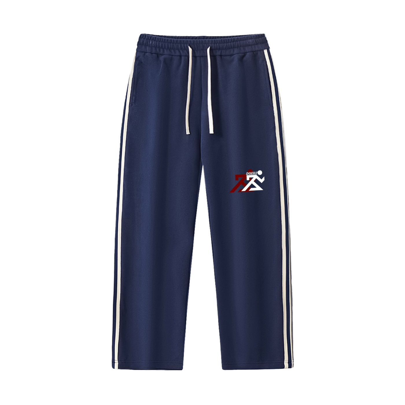 Contrast Side-Stripe Straight-Leg  Pants