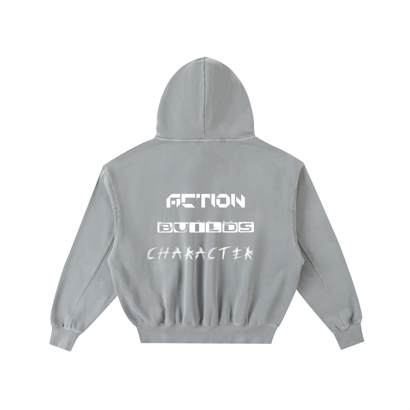 Frayed Enzyme Washed Fleece Hoodie