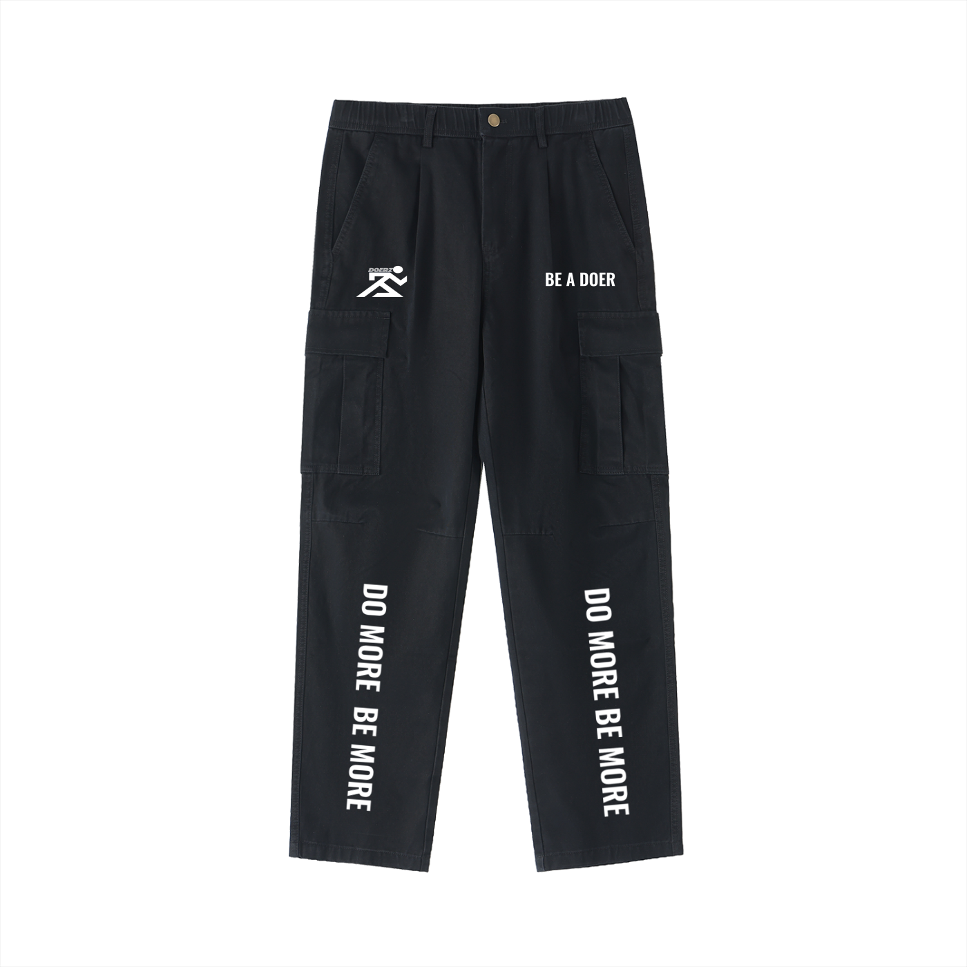Cotton Elastic-Waist Cargo Pants