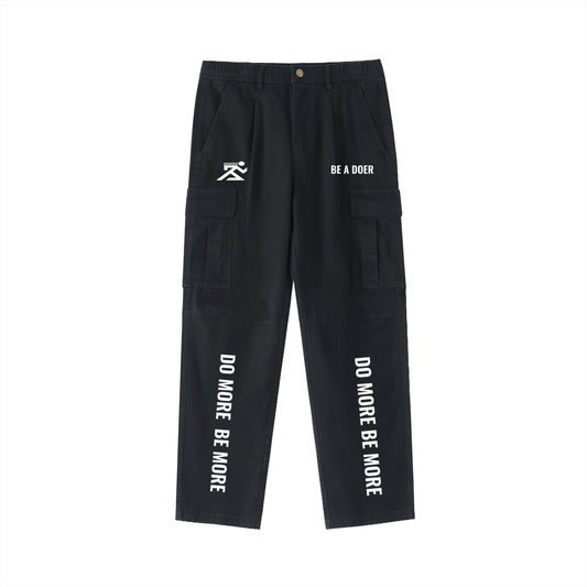 Cotton Elastic-Waist Cargo Pants