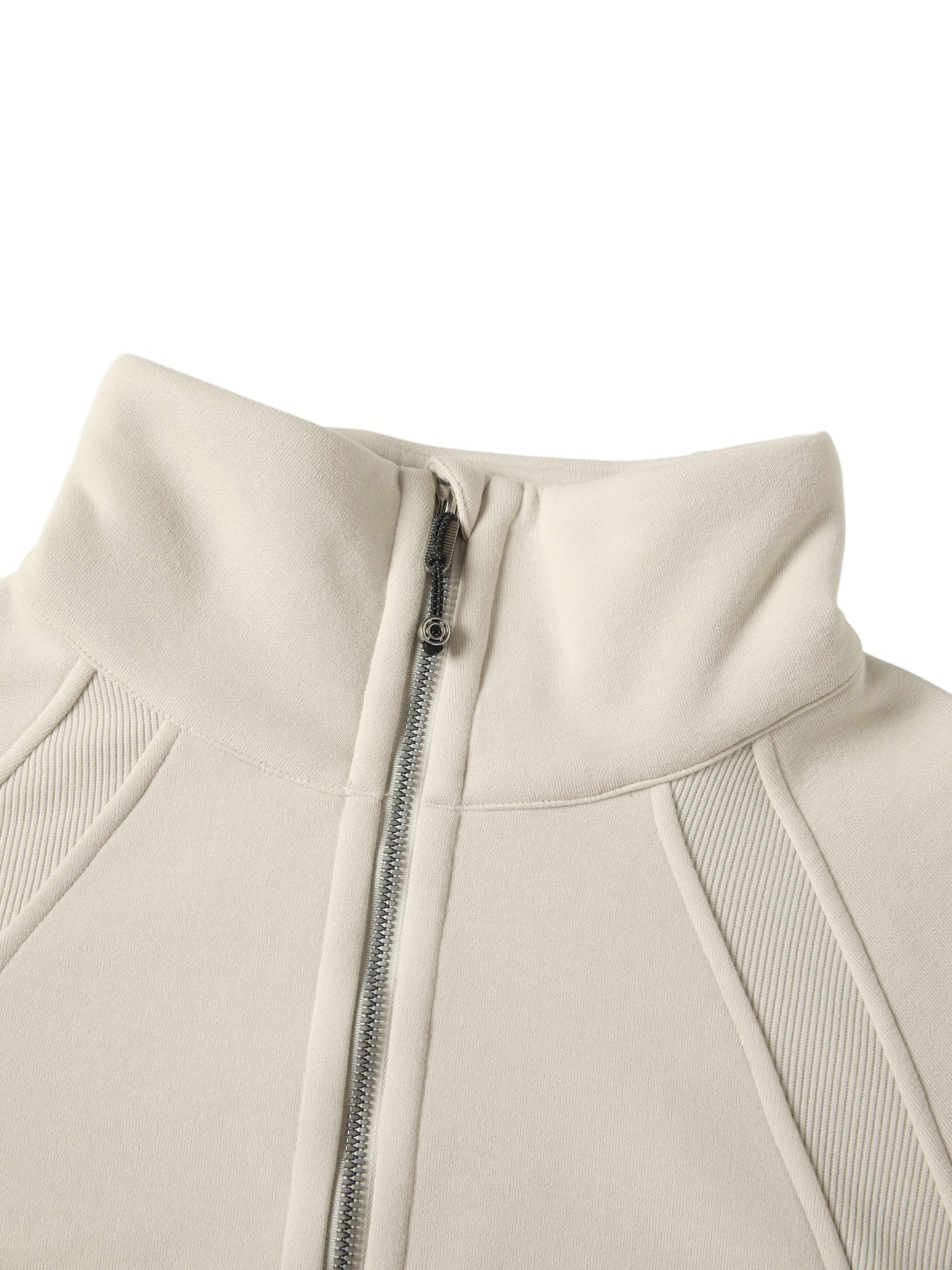 Woman Cropped Half-Zip Sweatshirt