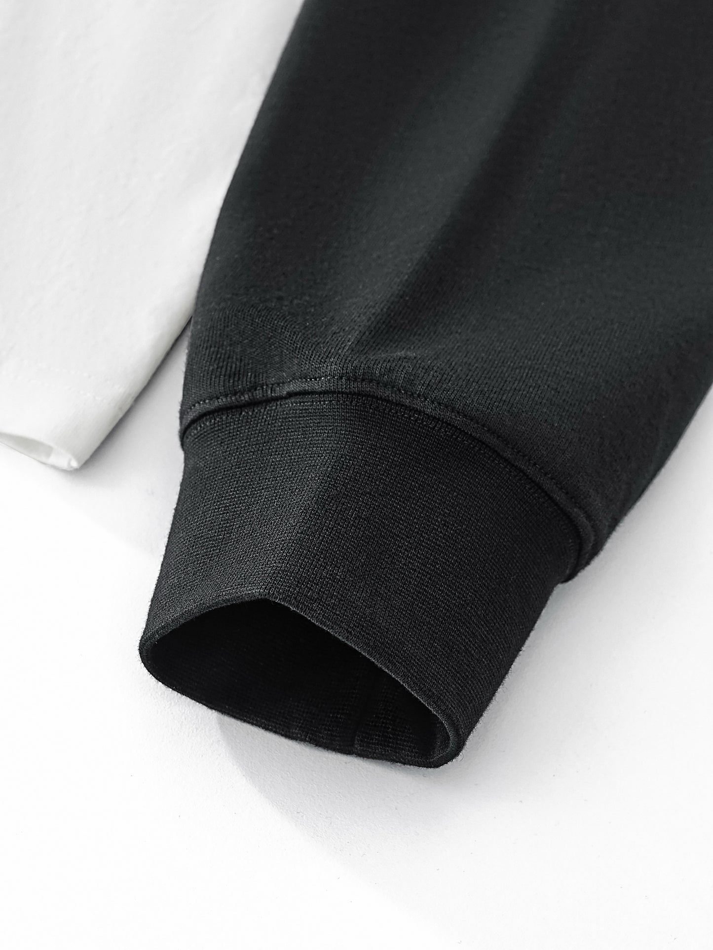 Layered Contrast Sleeve Cotton T-Shirt.
